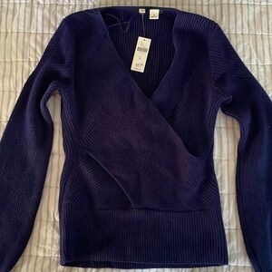 Anthro cross front sweater